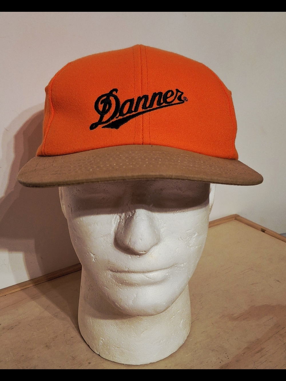 Vintage 90s Danner Blaze Orange Strapback Hunting Cap, Adjustable, Made in USA